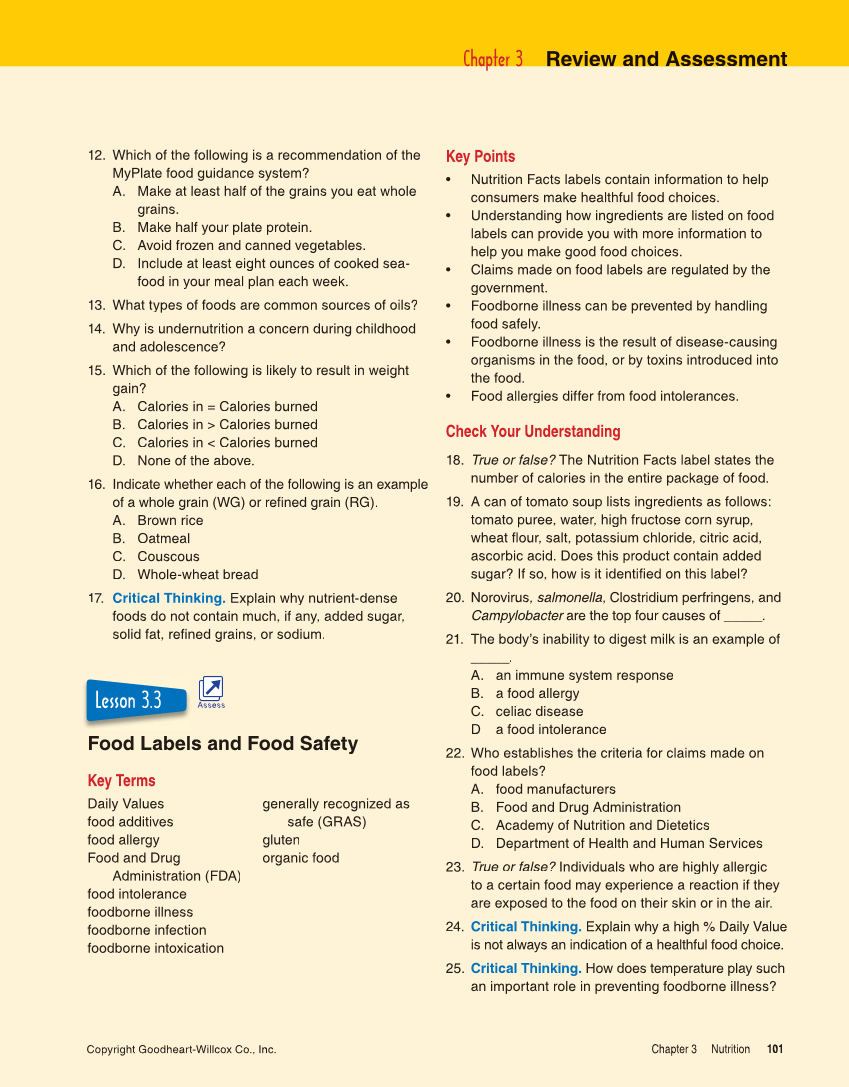 Comprehensive Health, 2nd Edition page 101