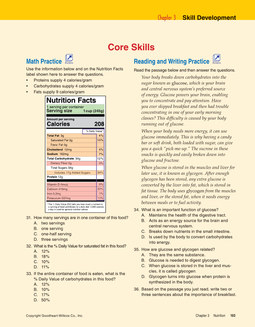 Comprehensive Health, 2nd Edition page 103