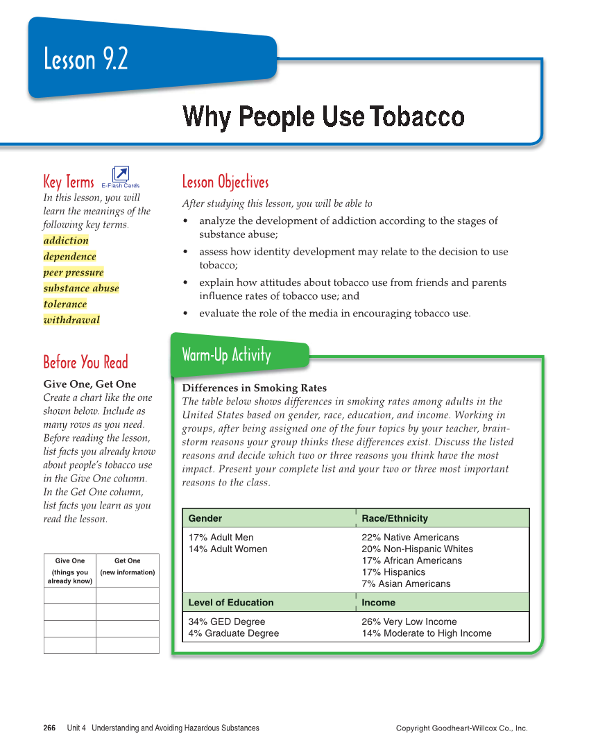 Comprehensive Health, 2nd Edition page 266
