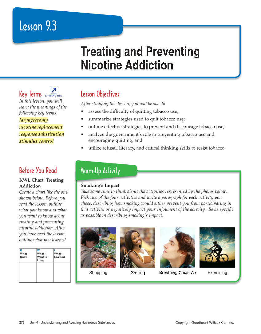 Comprehensive Health, 2nd Edition page 272