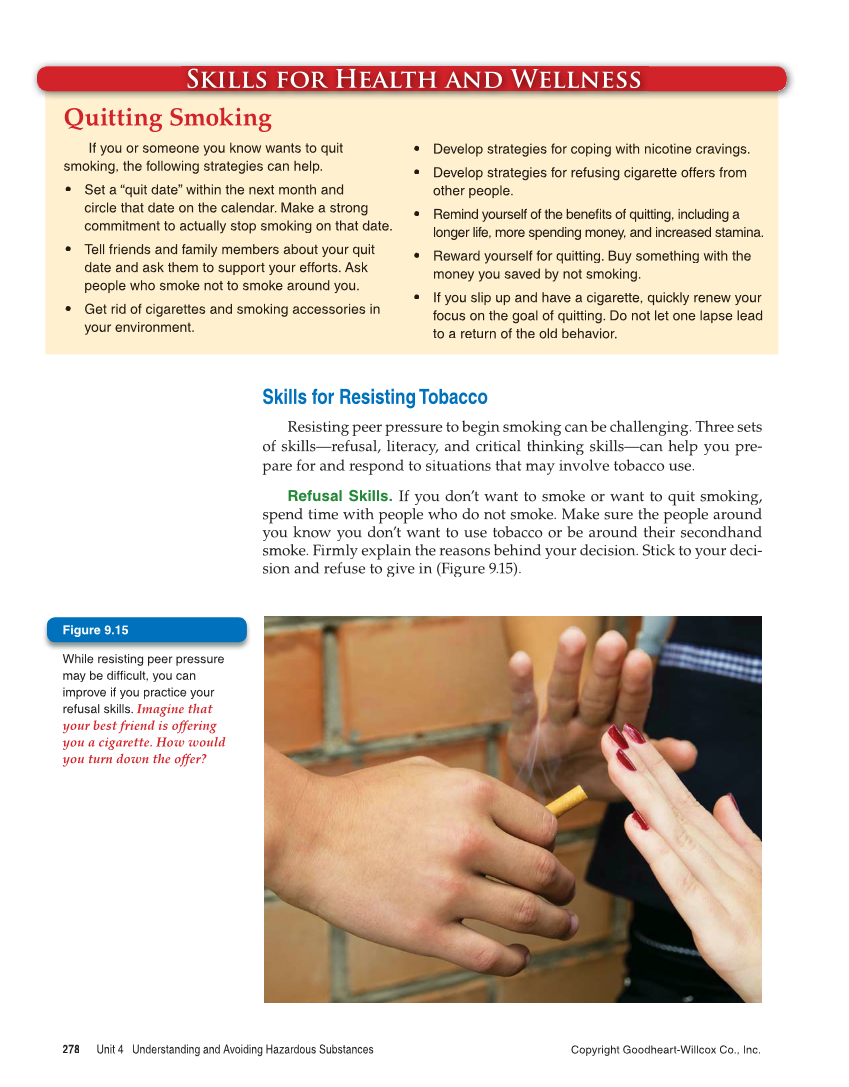 Comprehensive Health, 2nd Edition page 278