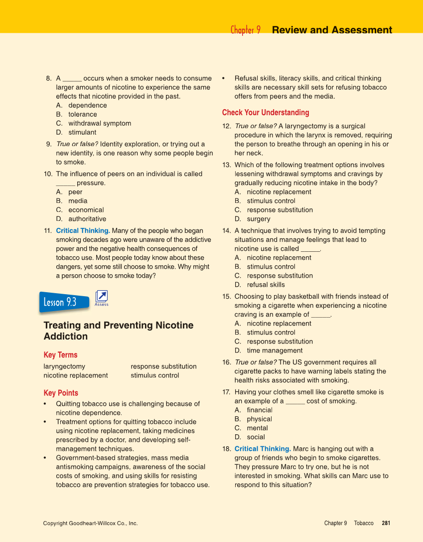Comprehensive Health, 2nd Edition page 281