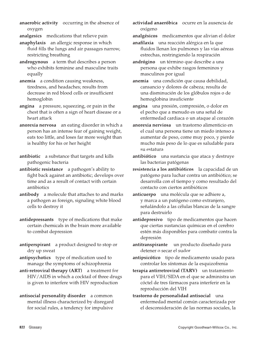 Comprehensive Health, 2nd Edition page 822
