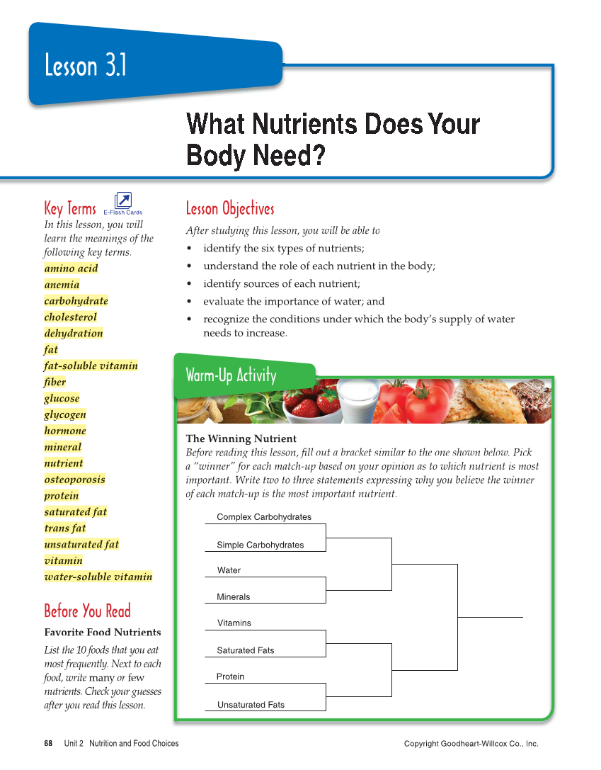 Comprehensive Health, 2nd Edition page 68