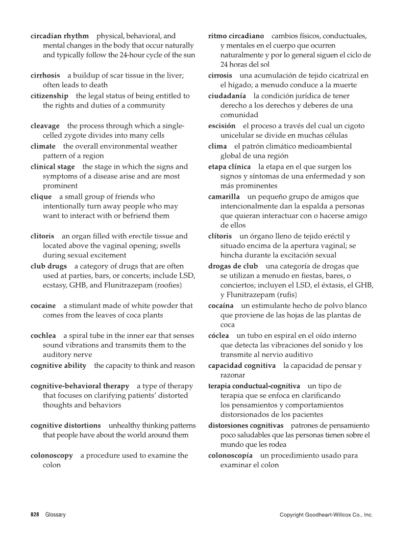 Comprehensive Health, 2nd Edition page 828