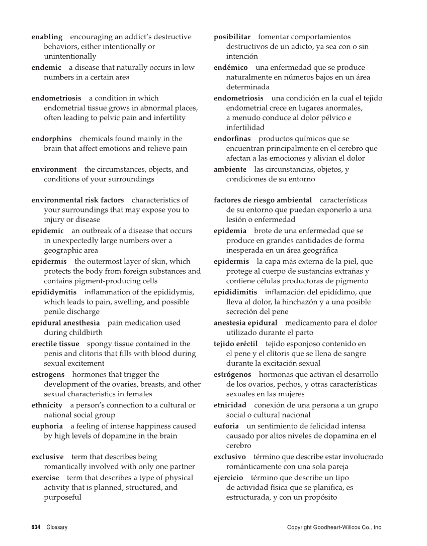 Comprehensive Health, 2nd Edition page 834