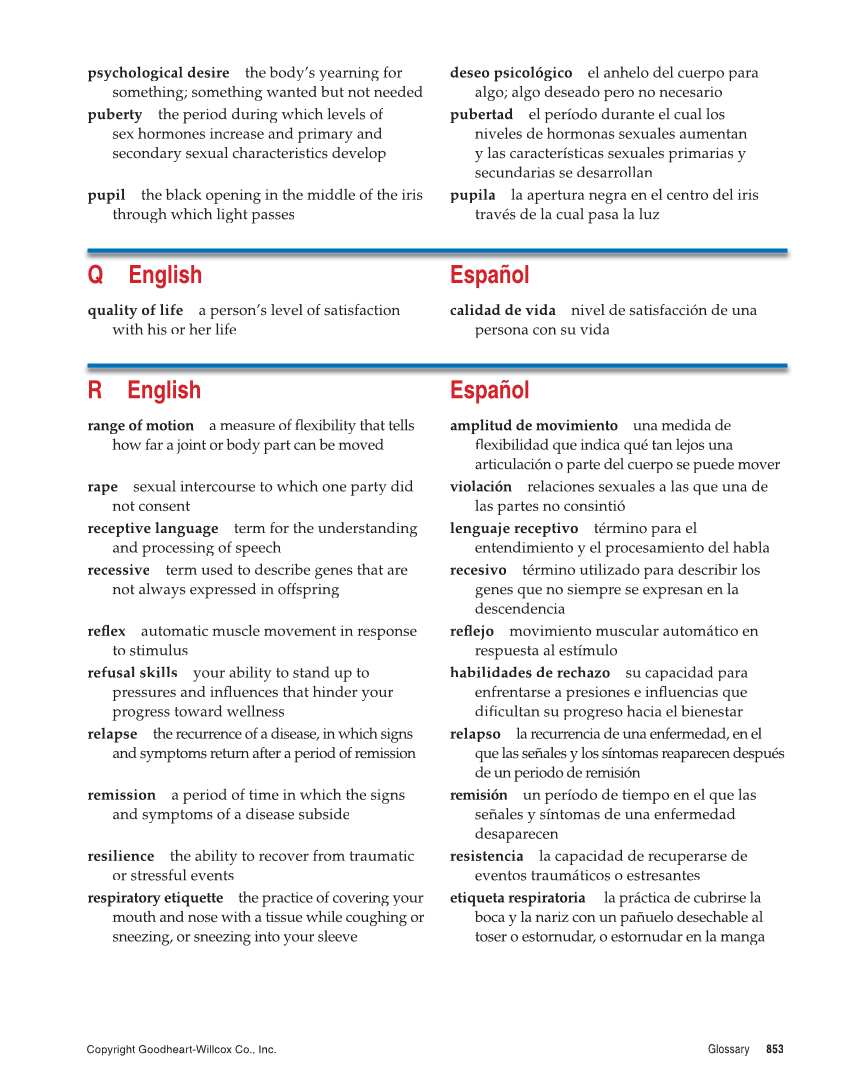 Comprehensive Health, 2nd Edition page 853
