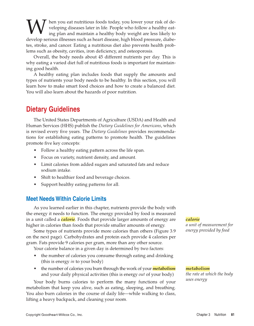 Comprehensive Health, 2nd Edition page 81