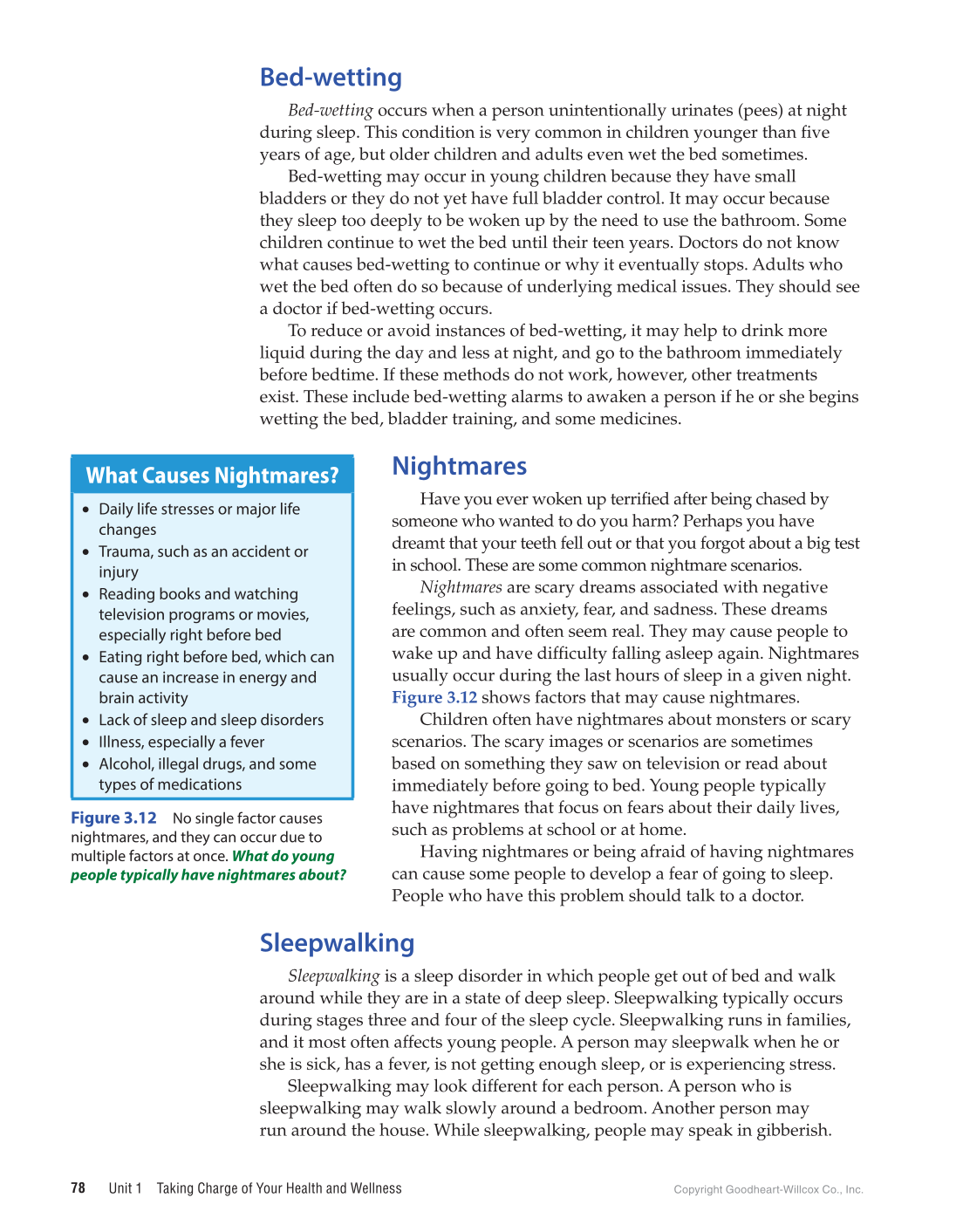 Comprehensive Health Skills for Middle School, 1st Edition page 78