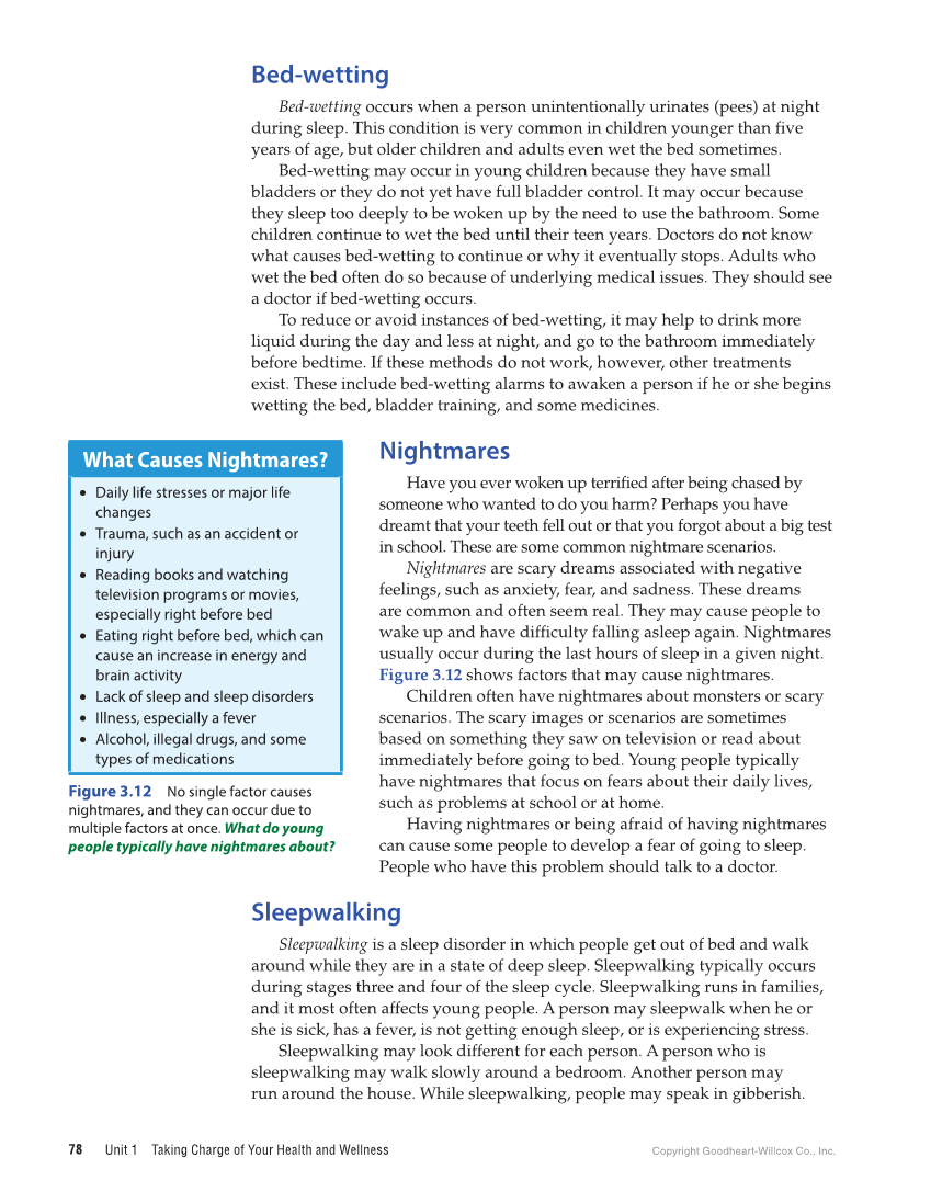 Comprehensive Health Skills for Middle School, 1st Edition page 78