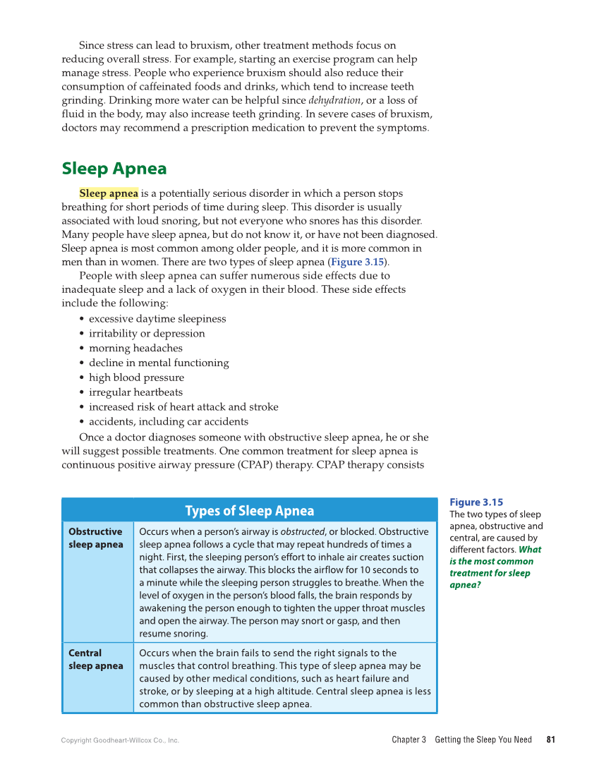 Comprehensive Health Skills for Middle School, 1st Edition page 81