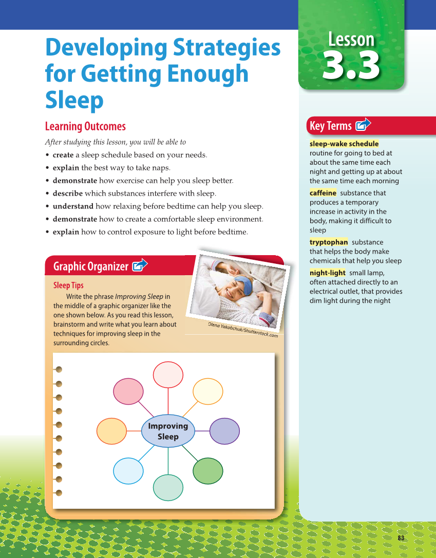 Comprehensive Health Skills for Middle School, 1st Edition page 83