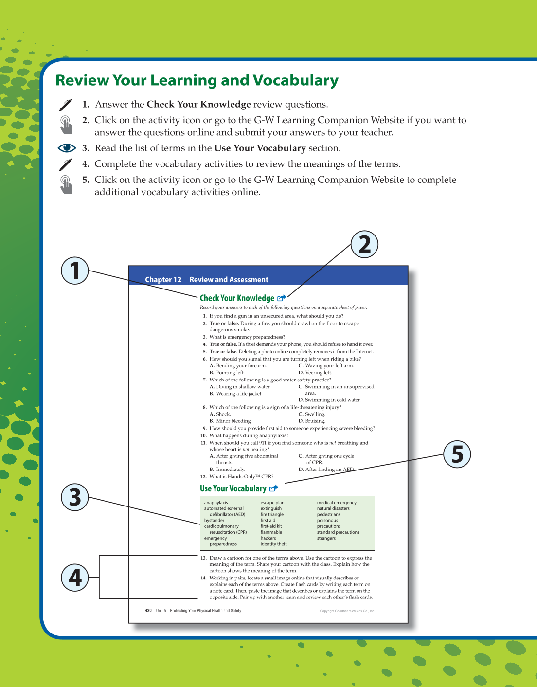 Comprehensive Health Skills for Middle School, 1st Edition page W8