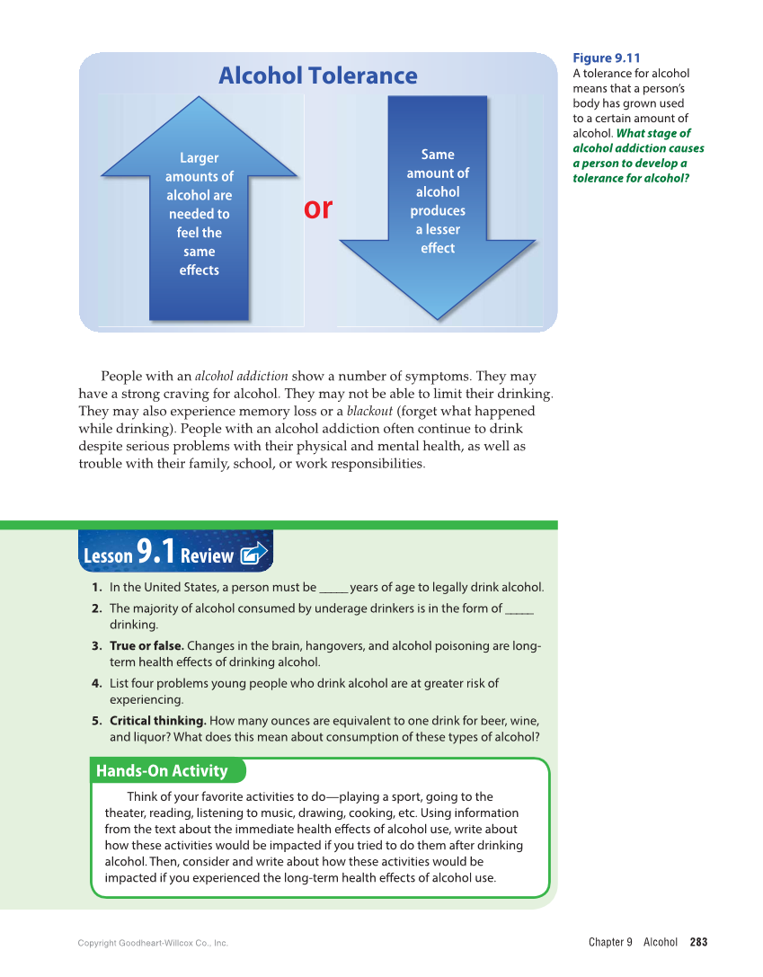 Comprehensive Health Skills for Middle School, 1st Edition page 283