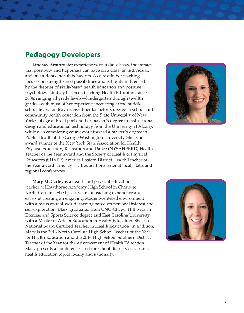 Comprehensive Health Skills for Middle School, 1st Edition page v