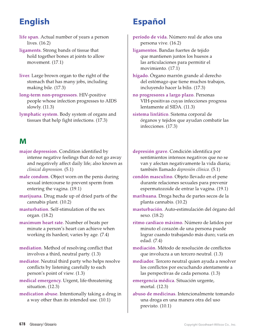 Comprehensive Health Skills for Middle School, 1st Edition page 678