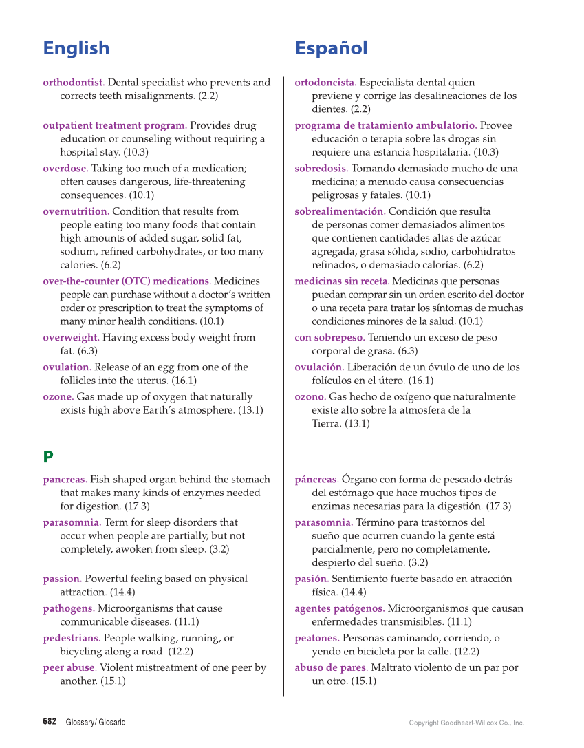 Comprehensive Health Skills for Middle School, 1st Edition page 682