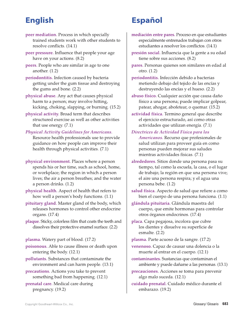 Comprehensive Health Skills for Middle School, 1st Edition page 683
