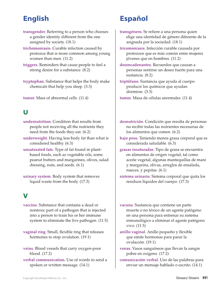 Comprehensive Health Skills for Middle School, 1st Edition page 691