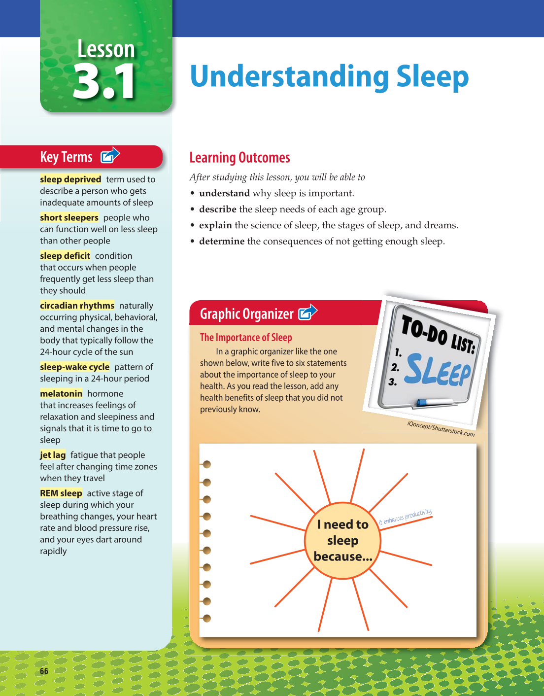 Comprehensive Health Skills for Middle School, 1st Edition page 66
