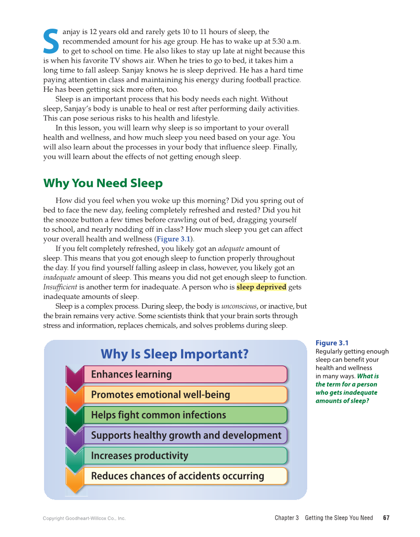 Comprehensive Health Skills for Middle School, 1st Edition page 67