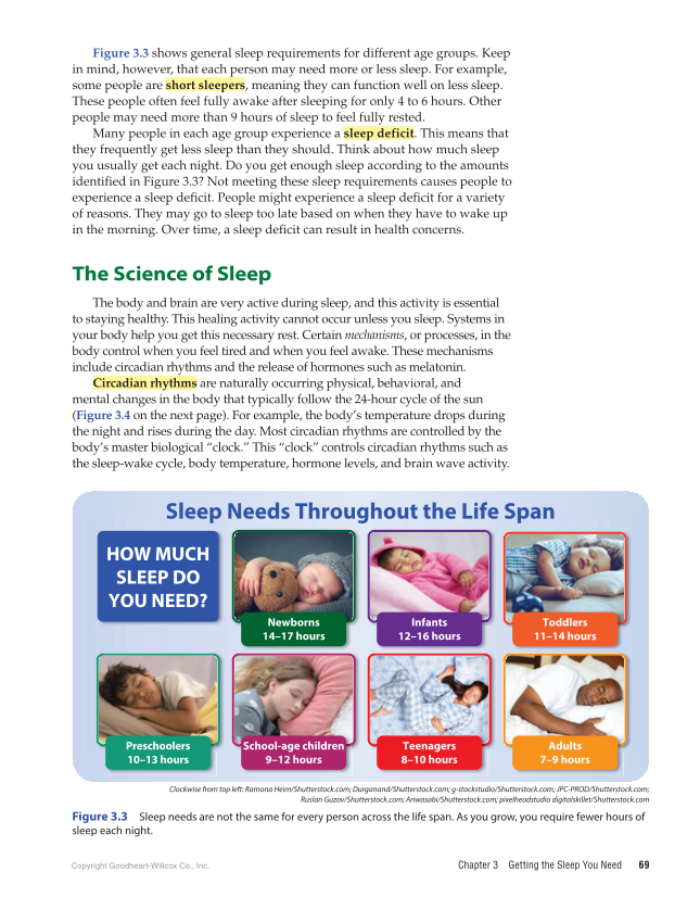 Comprehensive Health Skills for Middle School, 1st Edition page 69