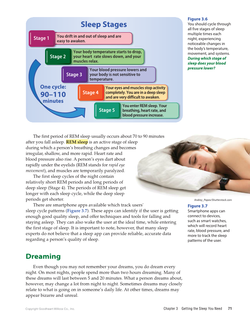 Comprehensive Health Skills for Middle School, 1st Edition page 71
