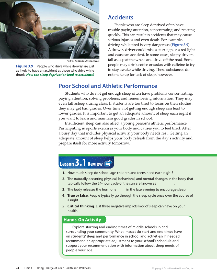 Comprehensive Health Skills for Middle School, 1st Edition page 74