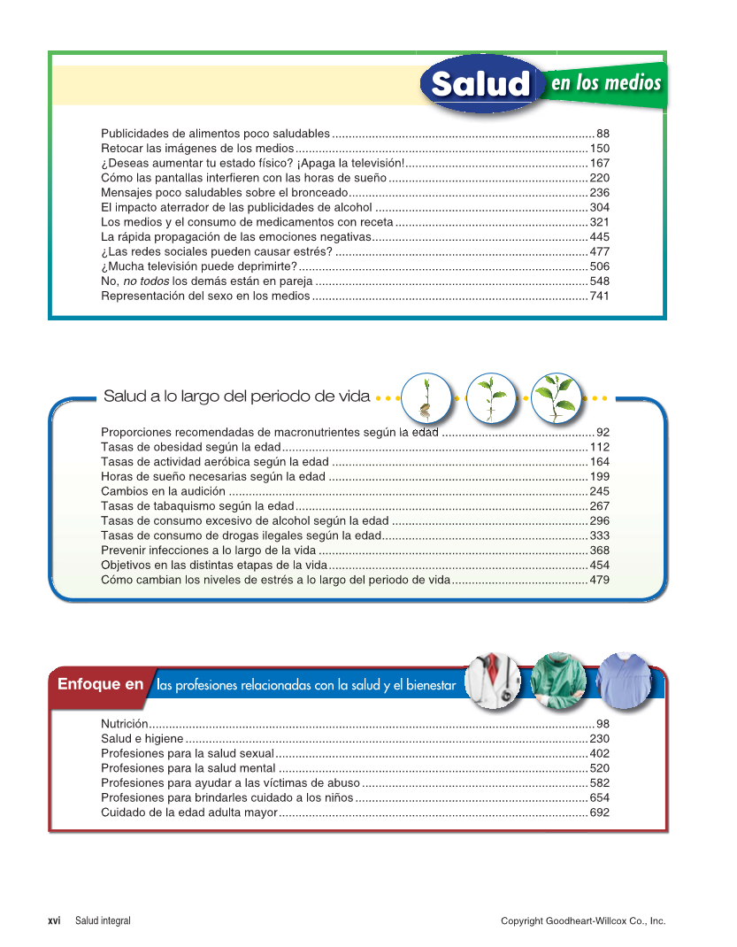 Salud integral, Segunda edición page xvi
