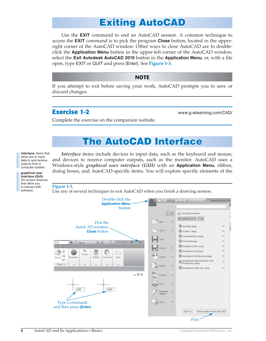 AutoCAD and Its Applications—Comprehensive 2019, 26th Edition page 6