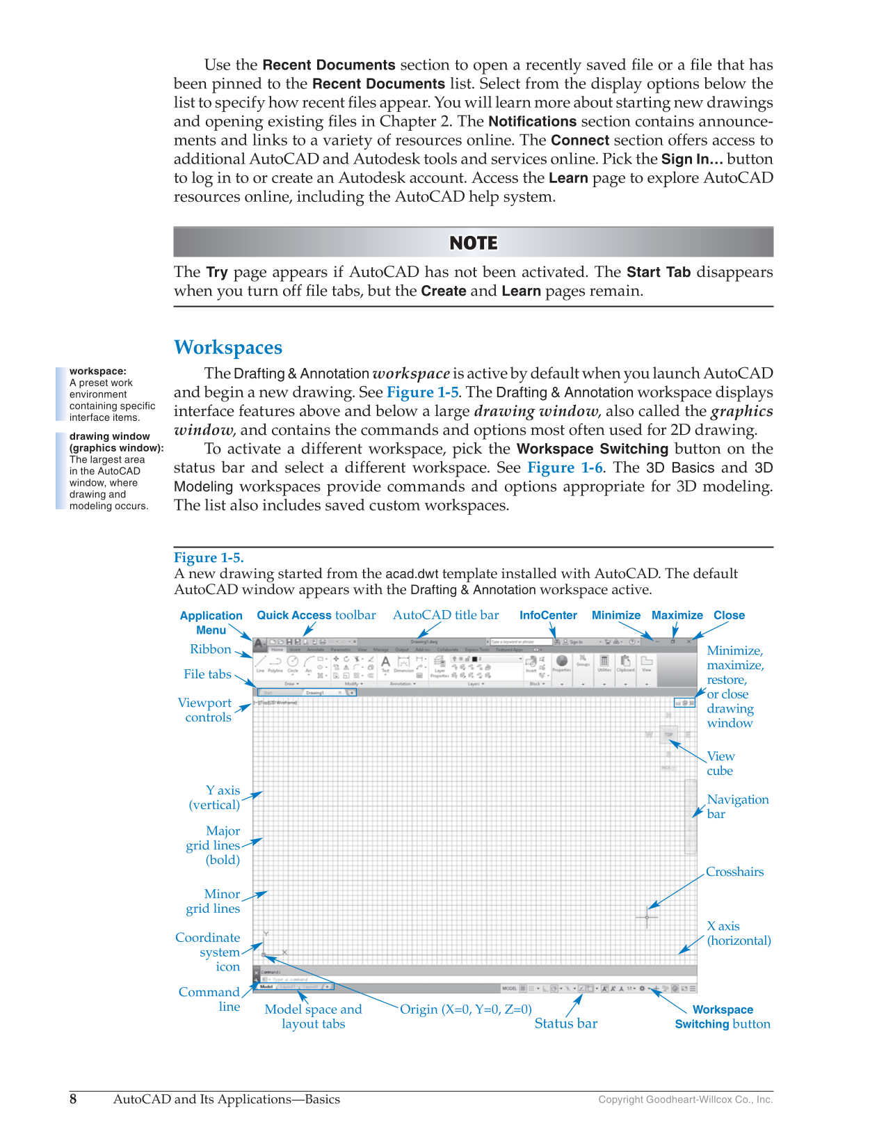 AutoCAD and Its Applications—Comprehensive 2019, 26th Edition page 8
