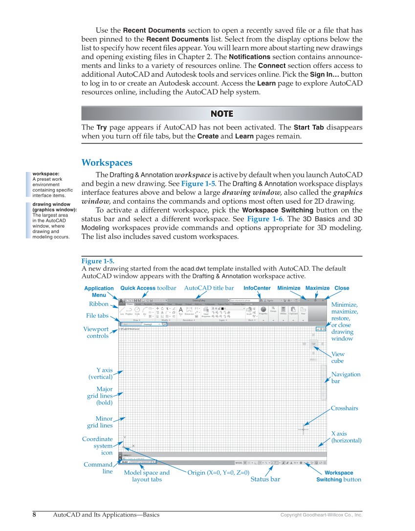 AutoCAD and Its Applications—Comprehensive 2019, 26th Edition page 8
