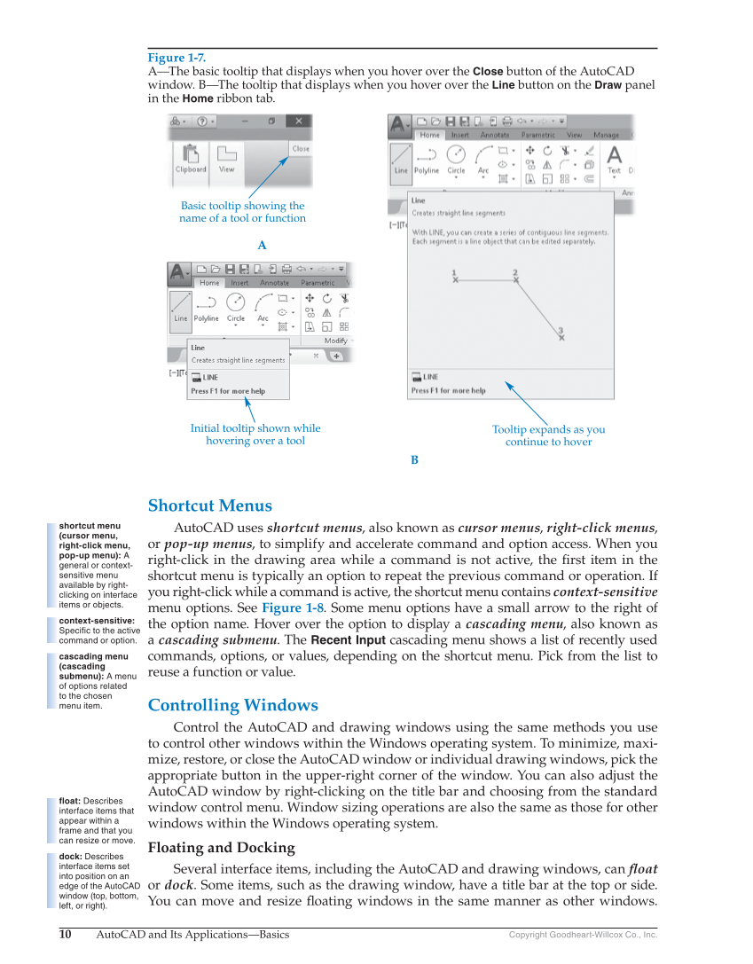 AutoCAD and Its Applications—Comprehensive 2019, 26th Edition page 10
