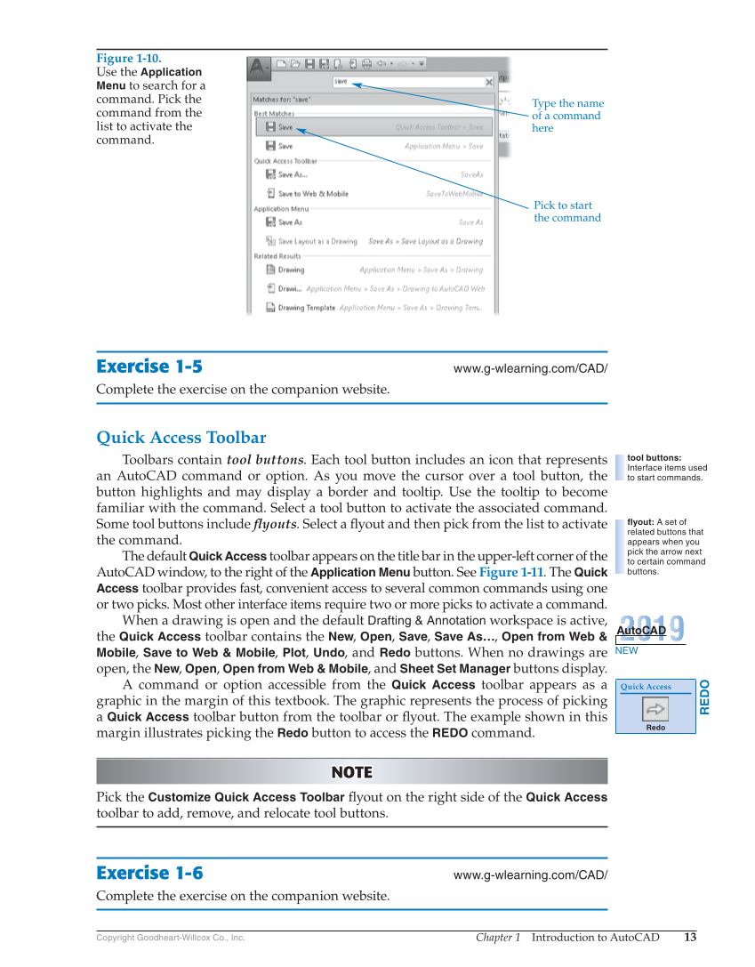 AutoCAD and Its Applications—Comprehensive 2019, 26th Edition page 13