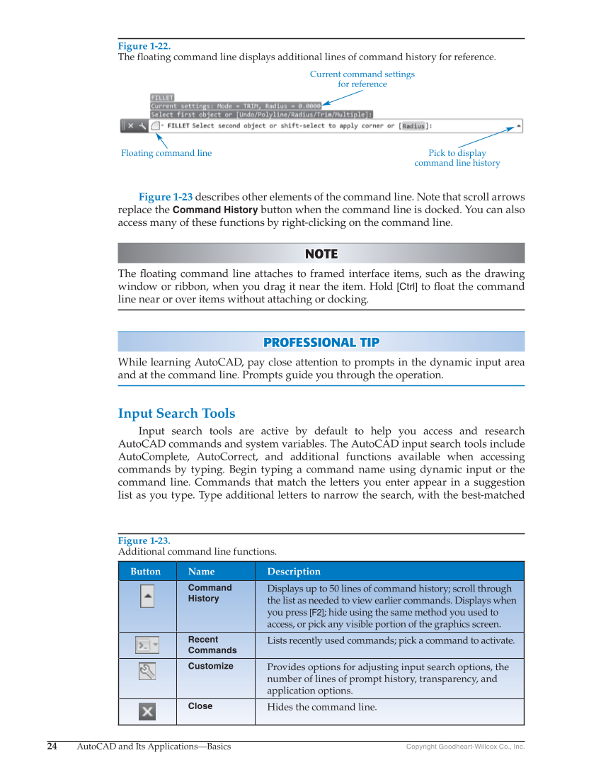 AutoCAD and Its Applications—Comprehensive 2019, 26th Edition page 24