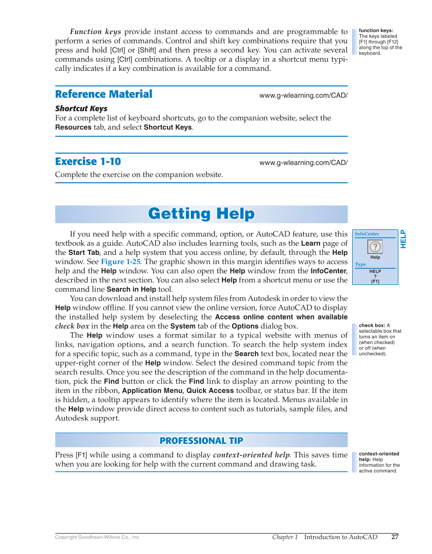 AutoCAD and Its Applications—Comprehensive 2019, 26th Edition page 27