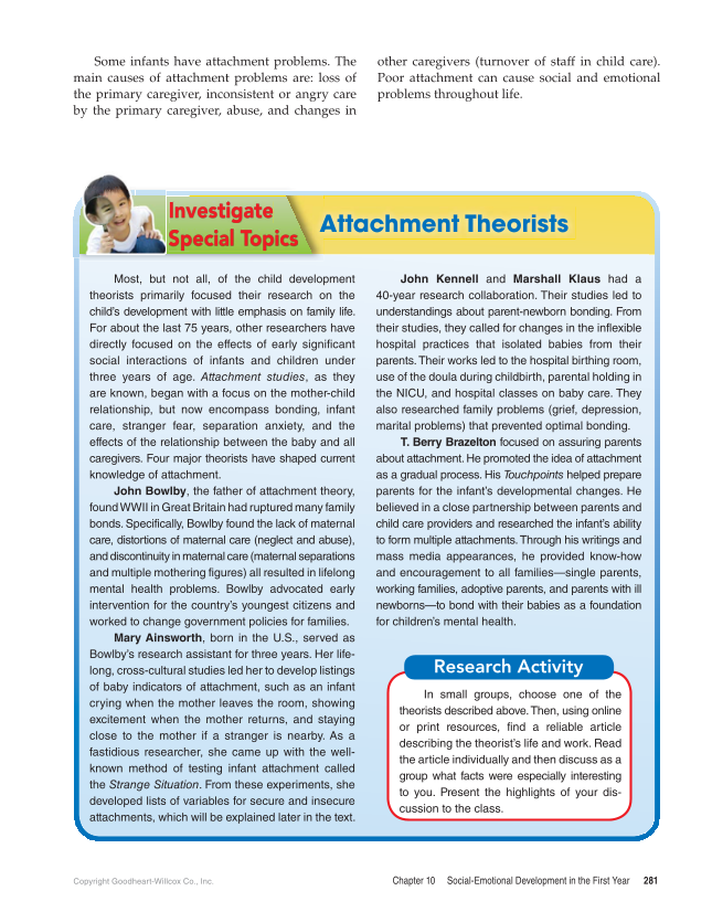 Child Development: Early Stages Through Age 12, 9th Edition page 281