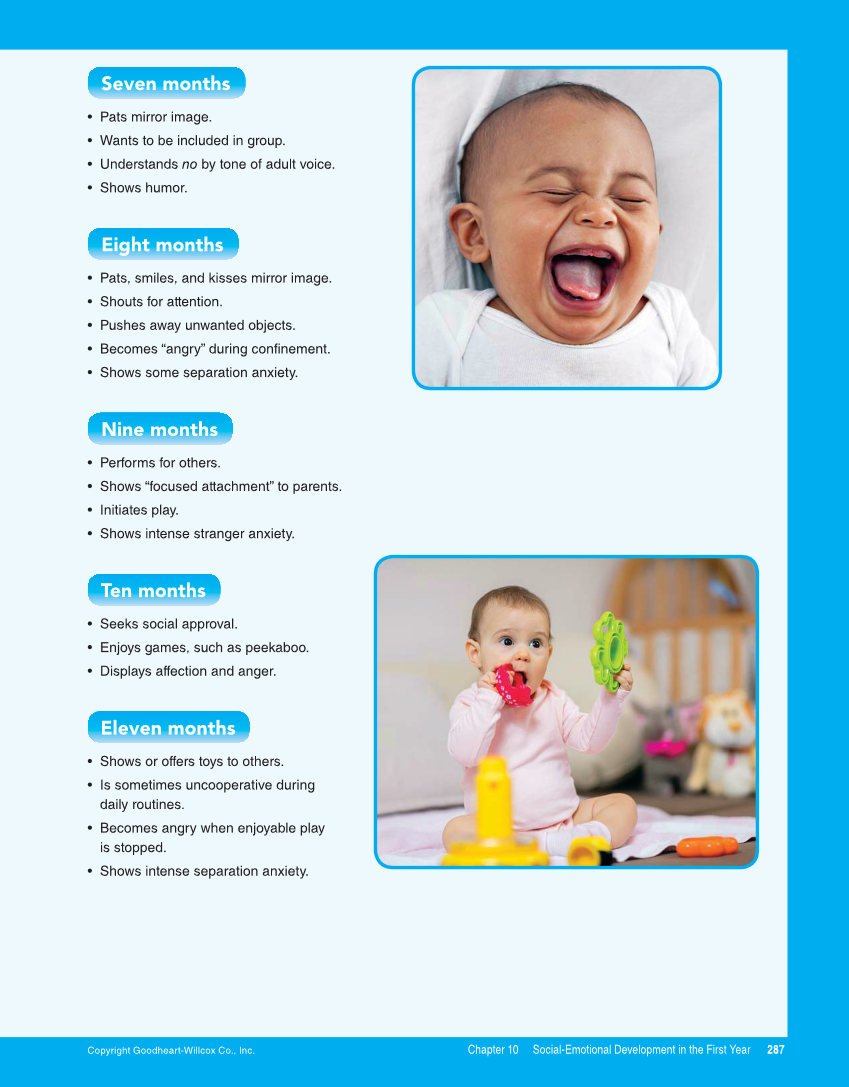 Child Development: Early Stages Through Age 12, 9th Edition page 287