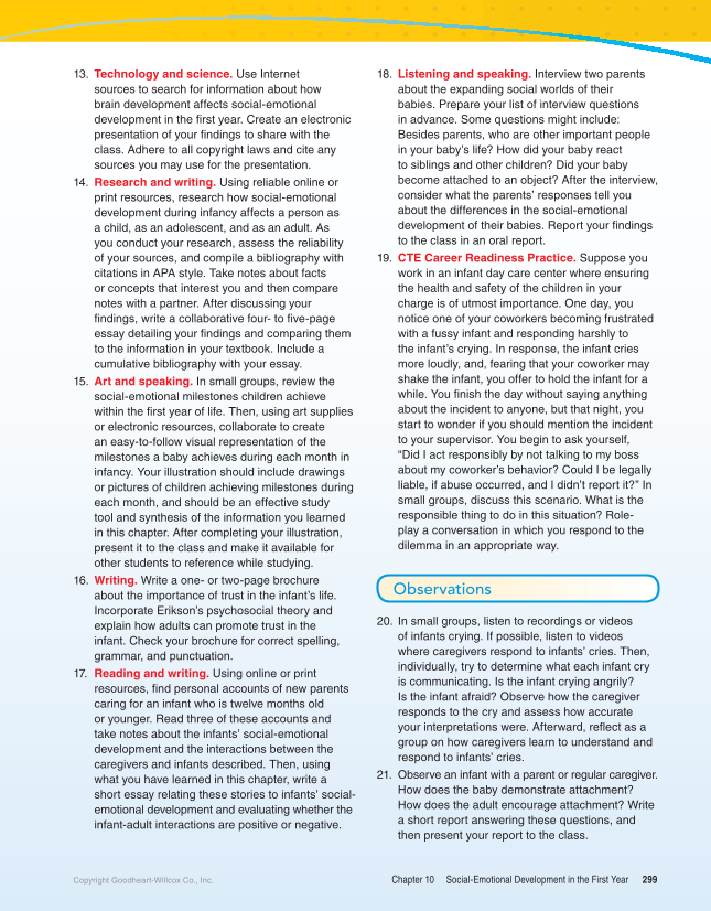 Child Development: Early Stages Through Age 12, 9th Edition page 299