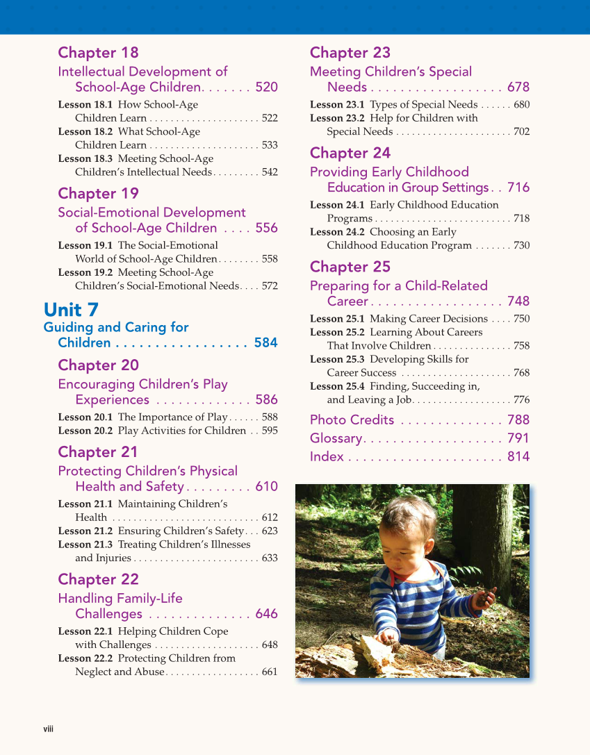 Child Development: Early Stages Through Age 12, 9th Edition page viii