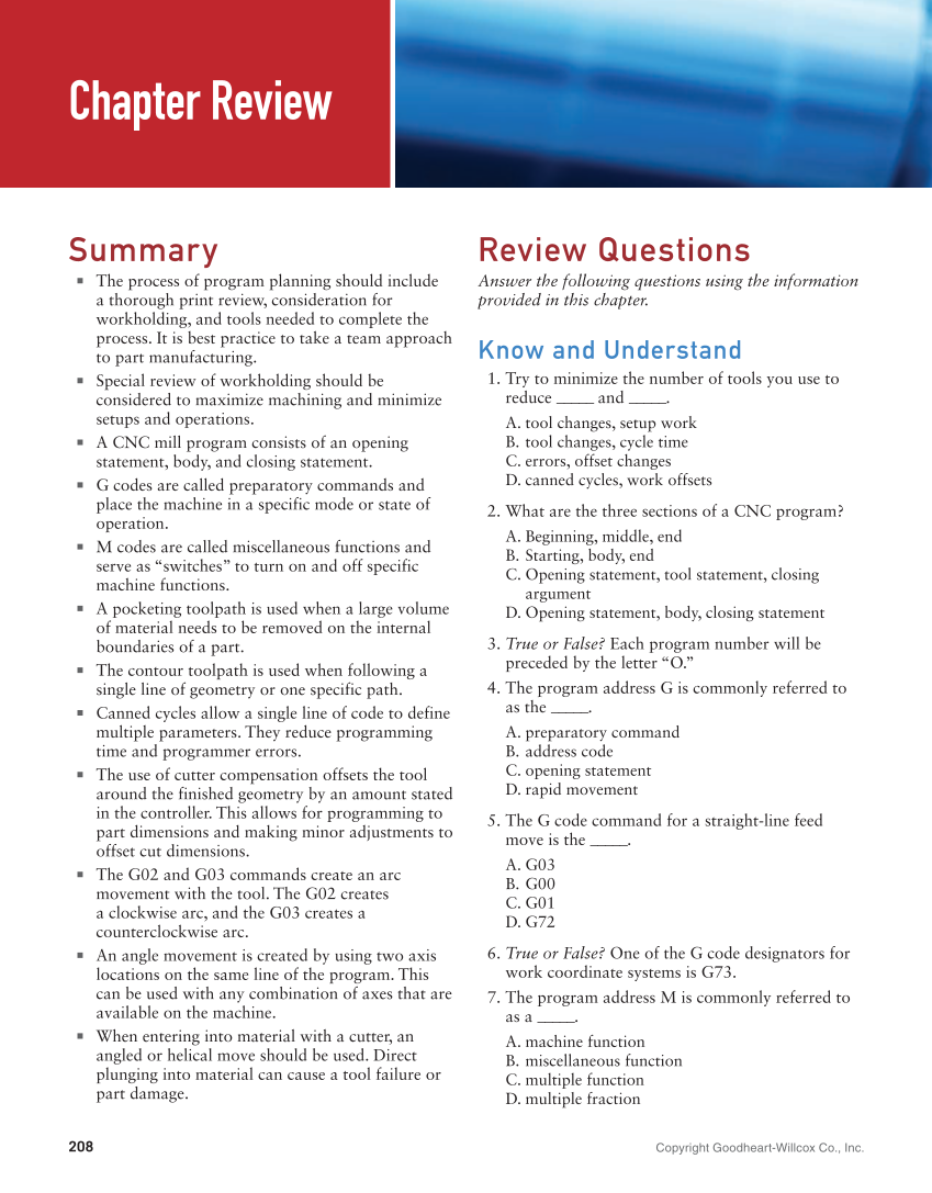 CNC Manufacturing Technology, 1st Edition page 208
