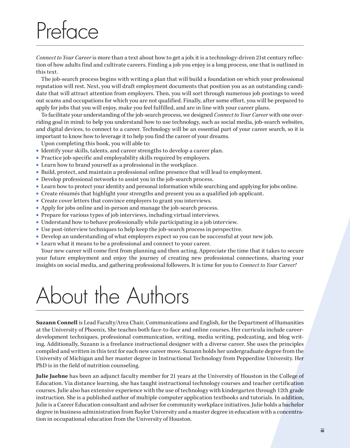 Connect to Your Career: Job-Search Skills for a Digital World, 2nd Edition page iii