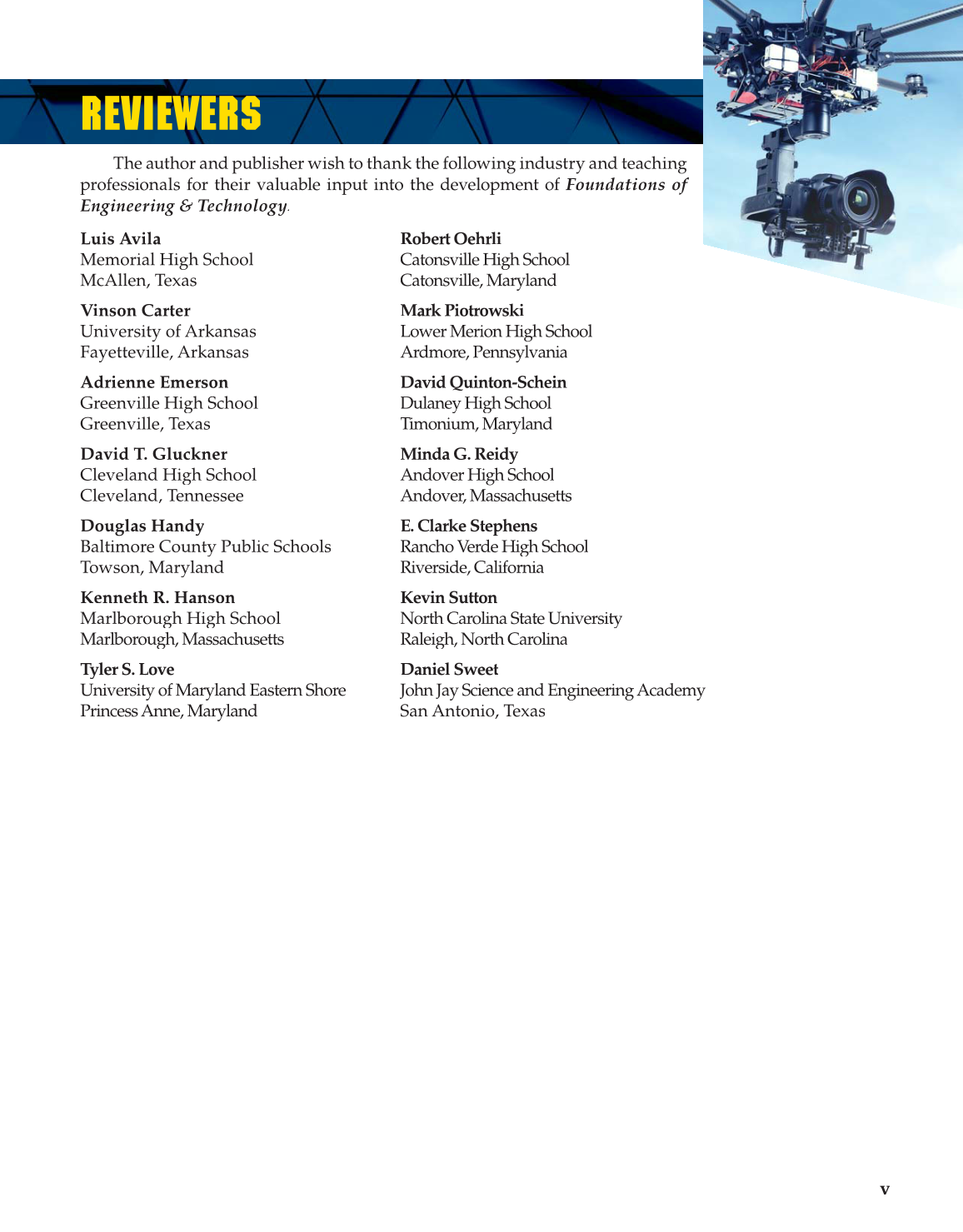 Foundations of Engineering & Technology, 7th Edition page v