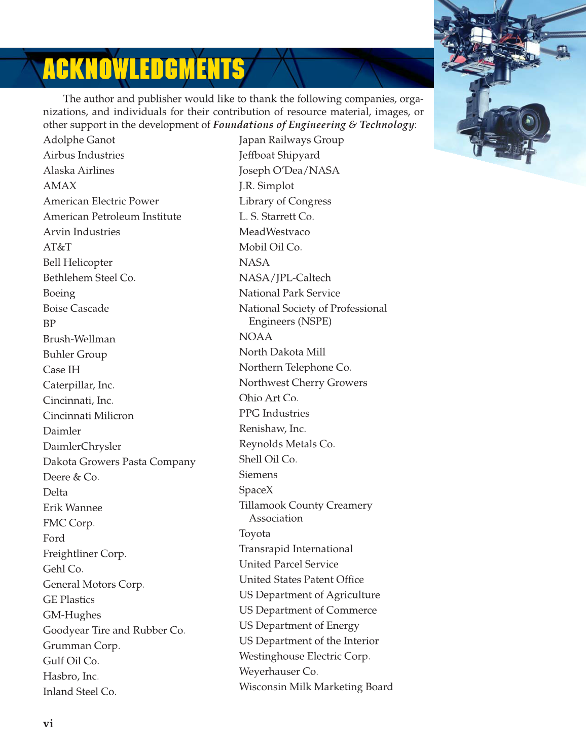 Foundations of Engineering & Technology, 7th Edition page vi