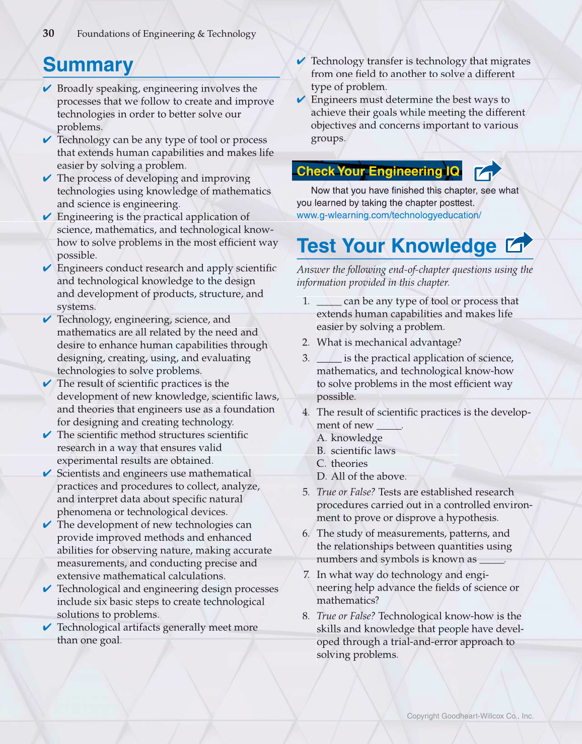 Foundations of Engineering & Technology, 7th Edition page 30