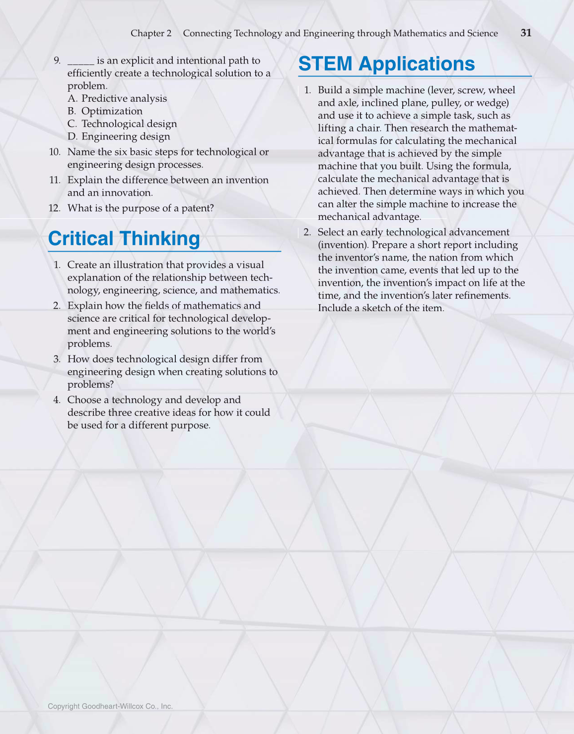 Foundations of Engineering & Technology, 7th Edition page 31
