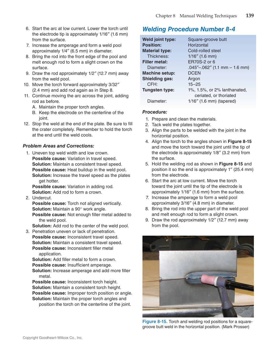 Gas Tungsten Arc Welding Handbook, 7th Edition page 139