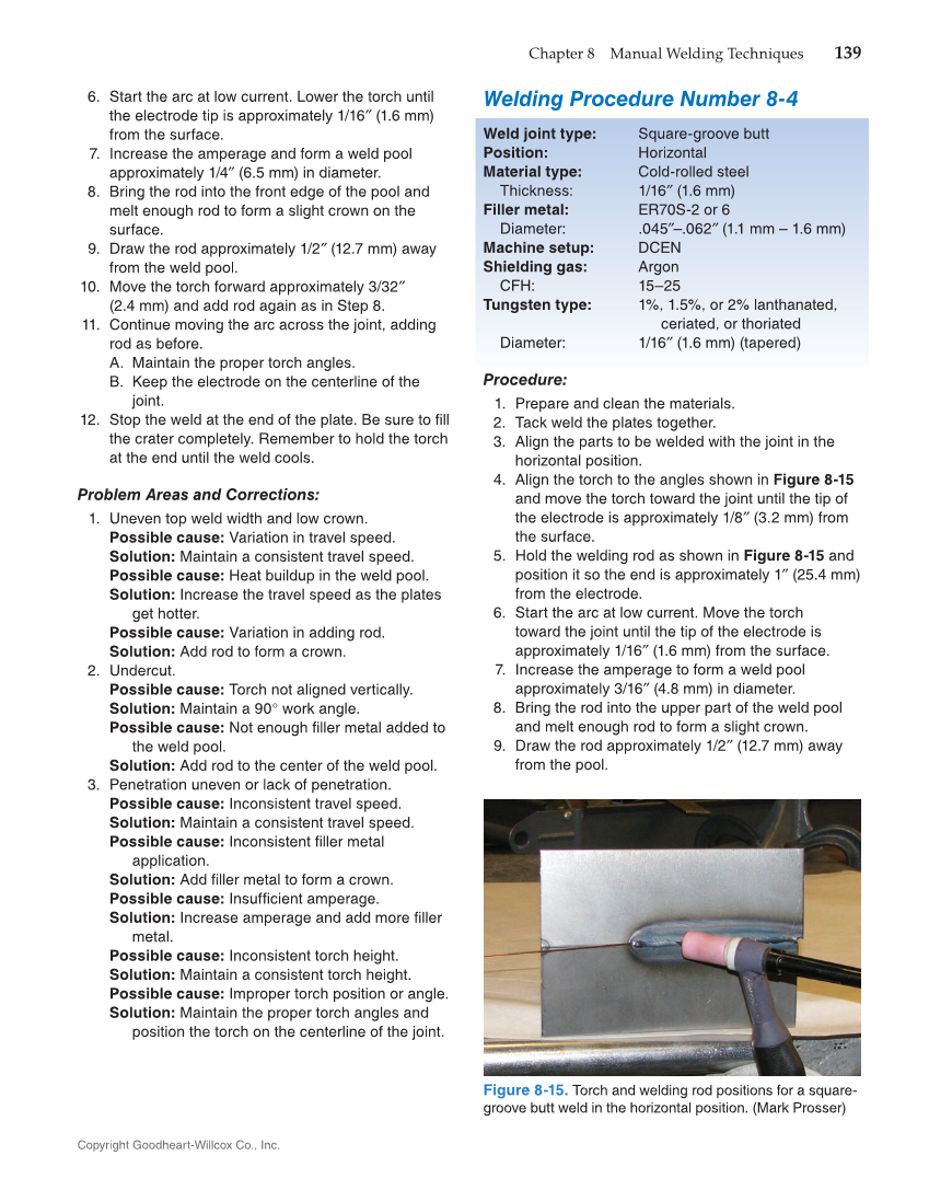 Gas Tungsten Arc Welding Handbook, 7th Edition page 139