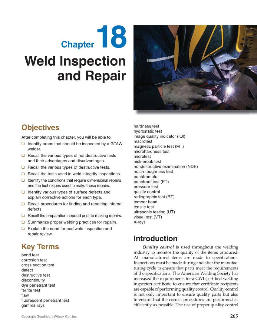 Gas Tungsten Arc Welding Handbook, 7th Edition page 265
