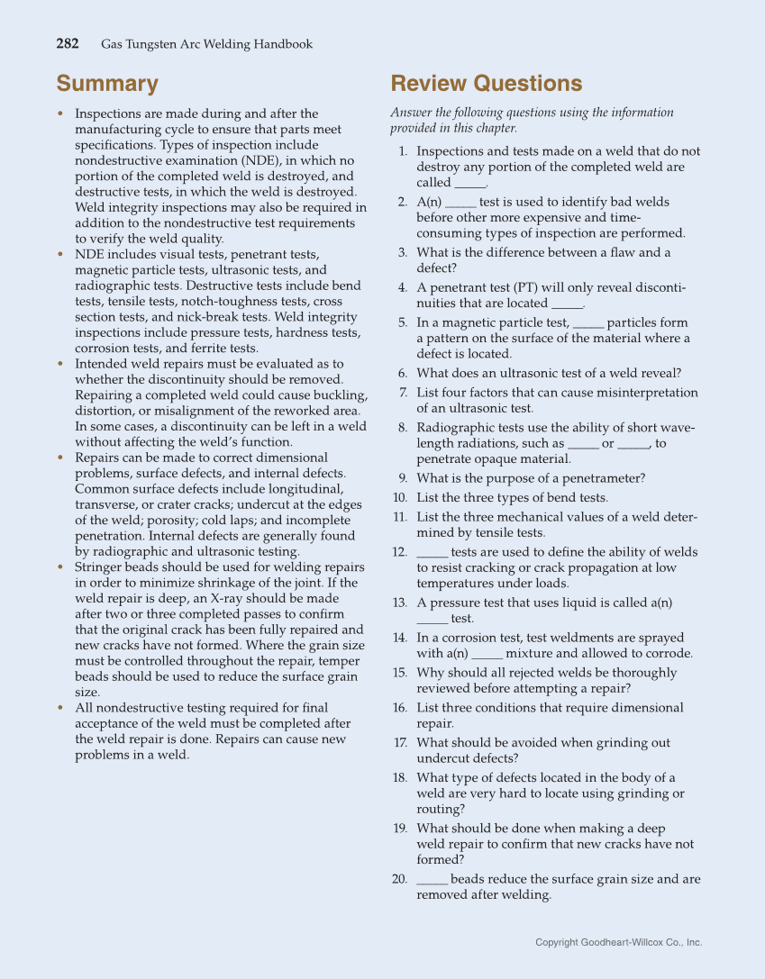 Gas Tungsten Arc Welding Handbook, 7th Edition page 282